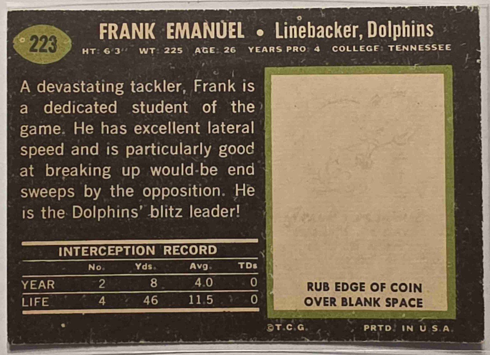 Card back