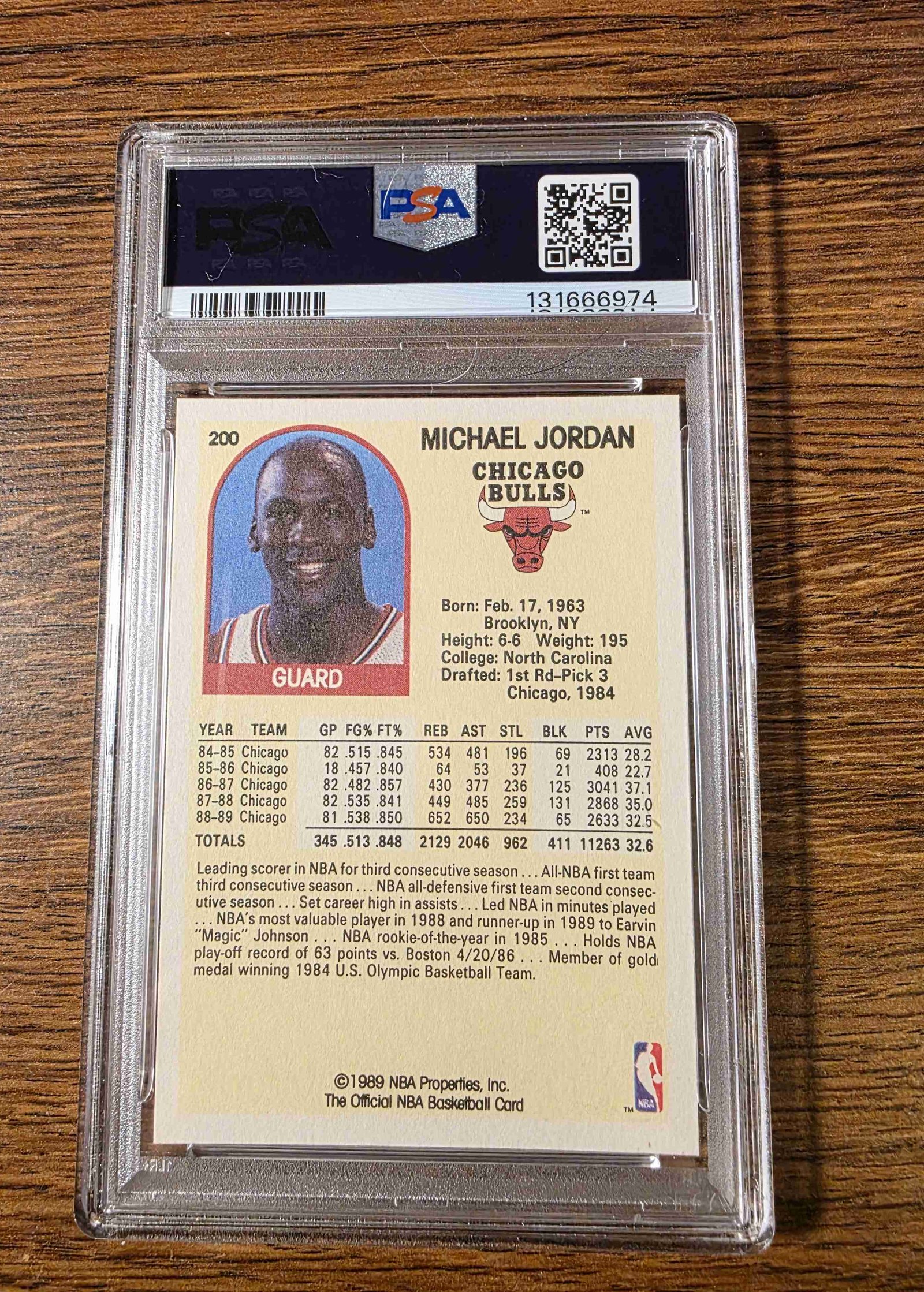 1989 Hoops #200 — Michael Jordan back