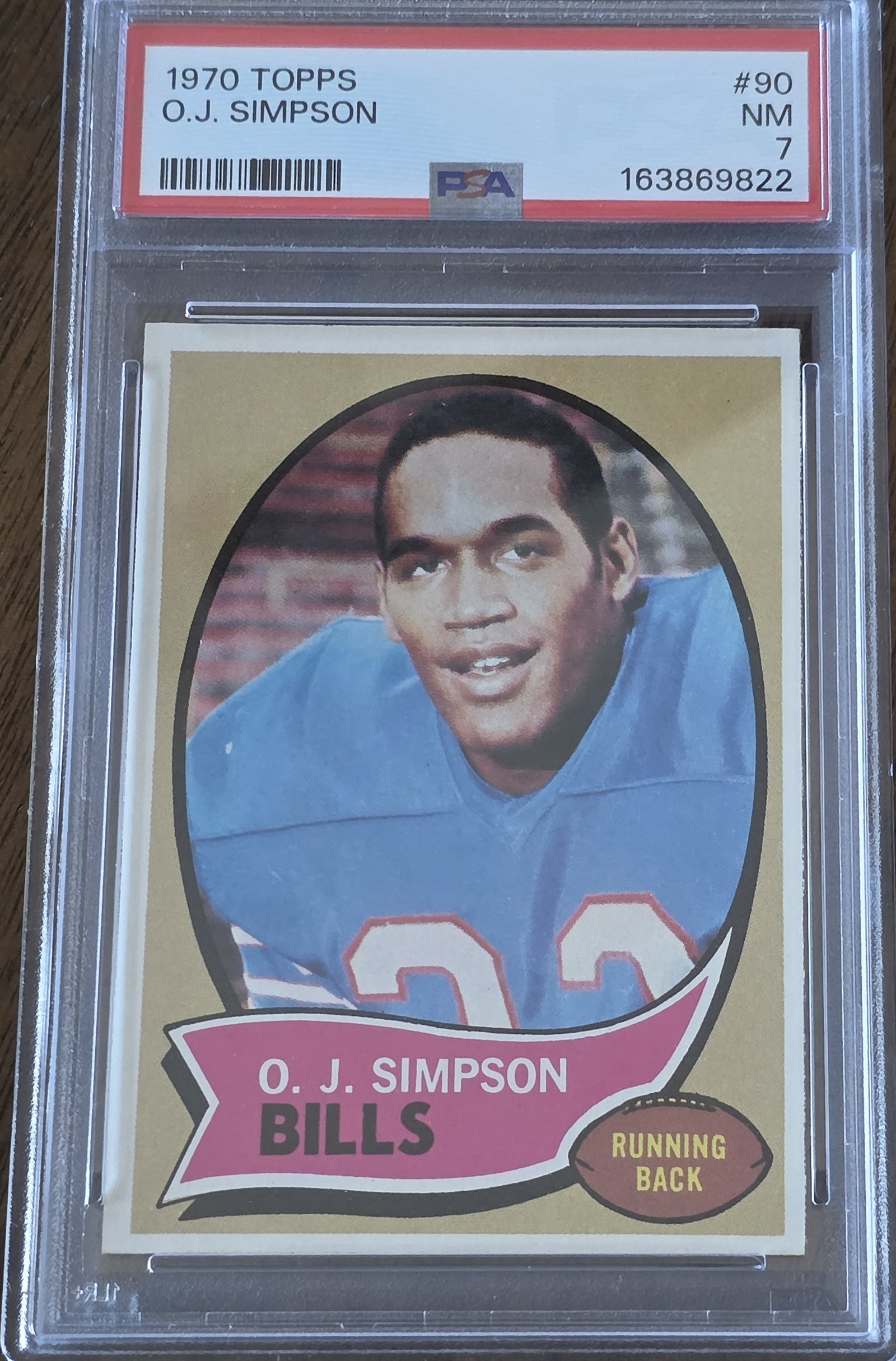 1970 Topps #90 — O.J. Simpson front