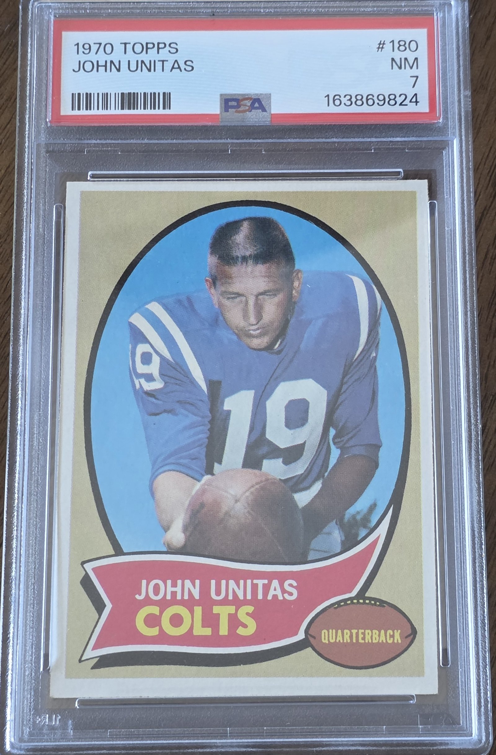 1970 Topps #180 — John Unitas front