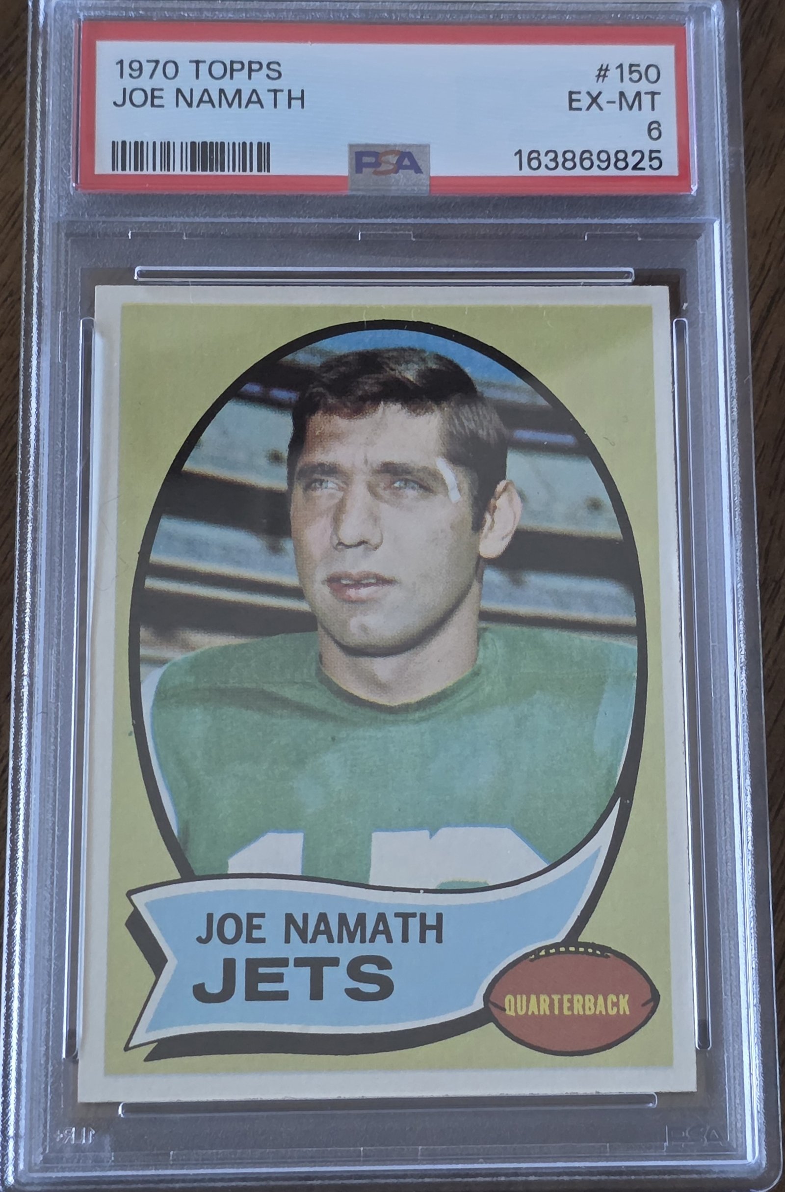 PSA graded Joe Namath card