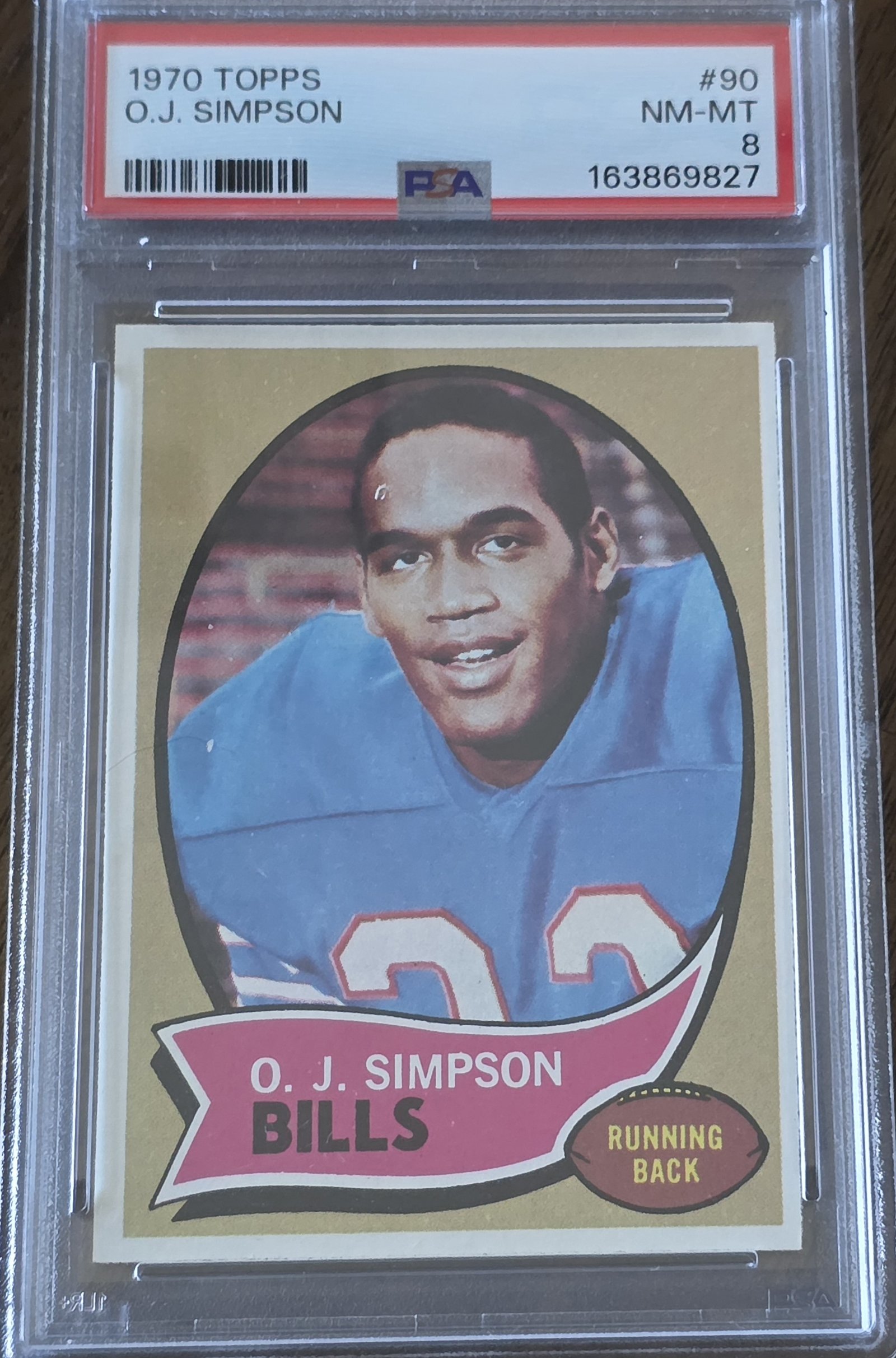 1970 Topps #90 — O.J. Simpson front