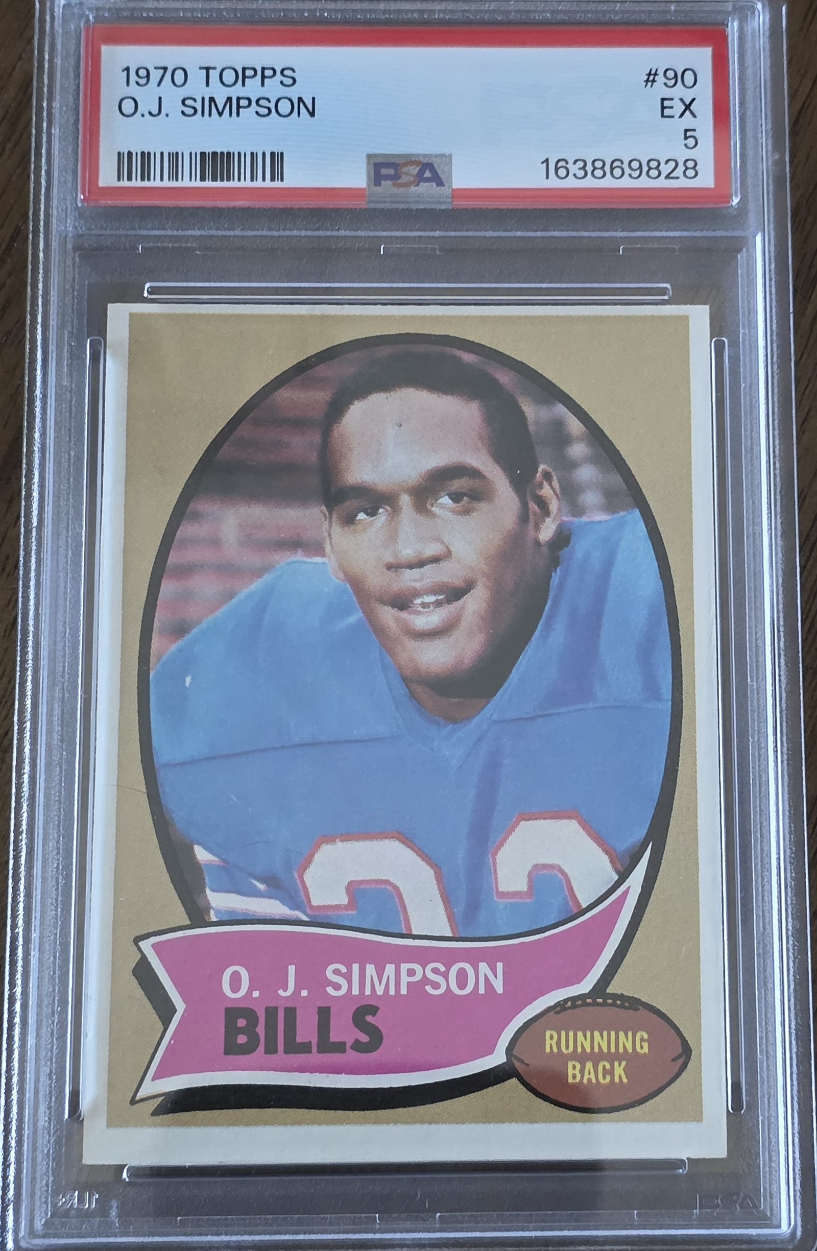 1970 Topps #90 — O.J. Simpson front