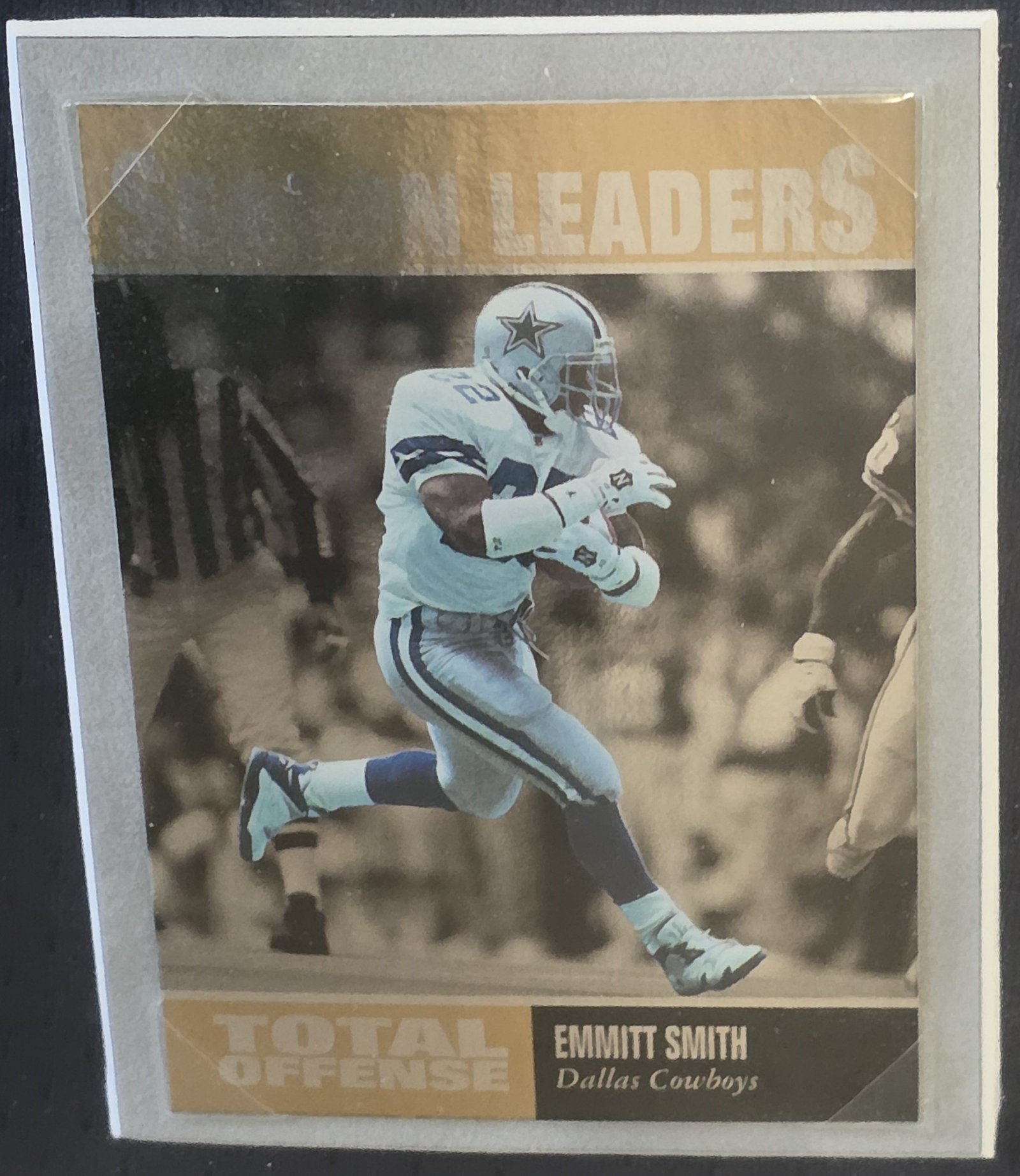 Emmitt Smith Framed Jersey and Card Display: Mounted Emmitt Smith card detail 5