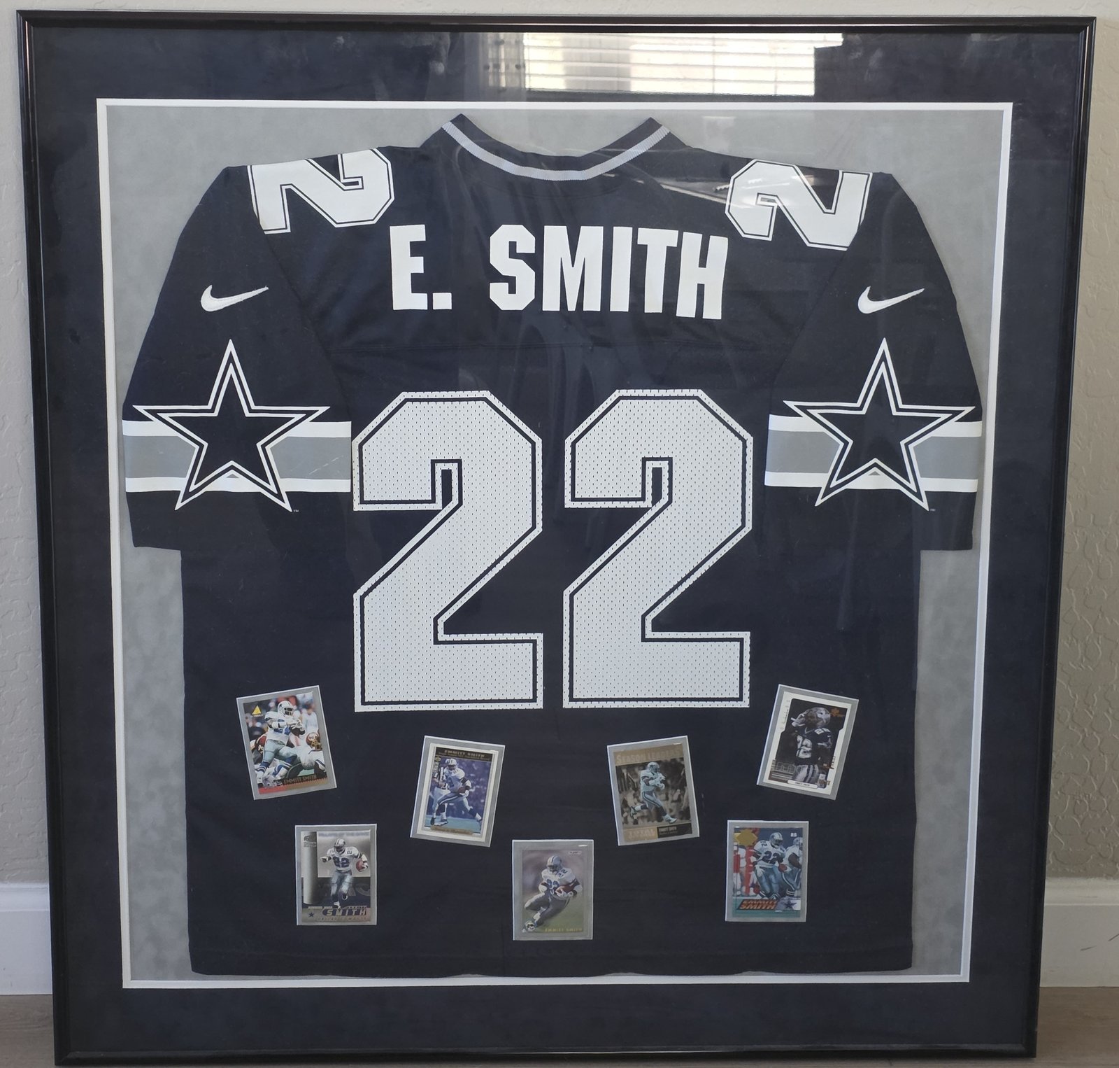 Emmitt Smith Framed Jersey and Card Display